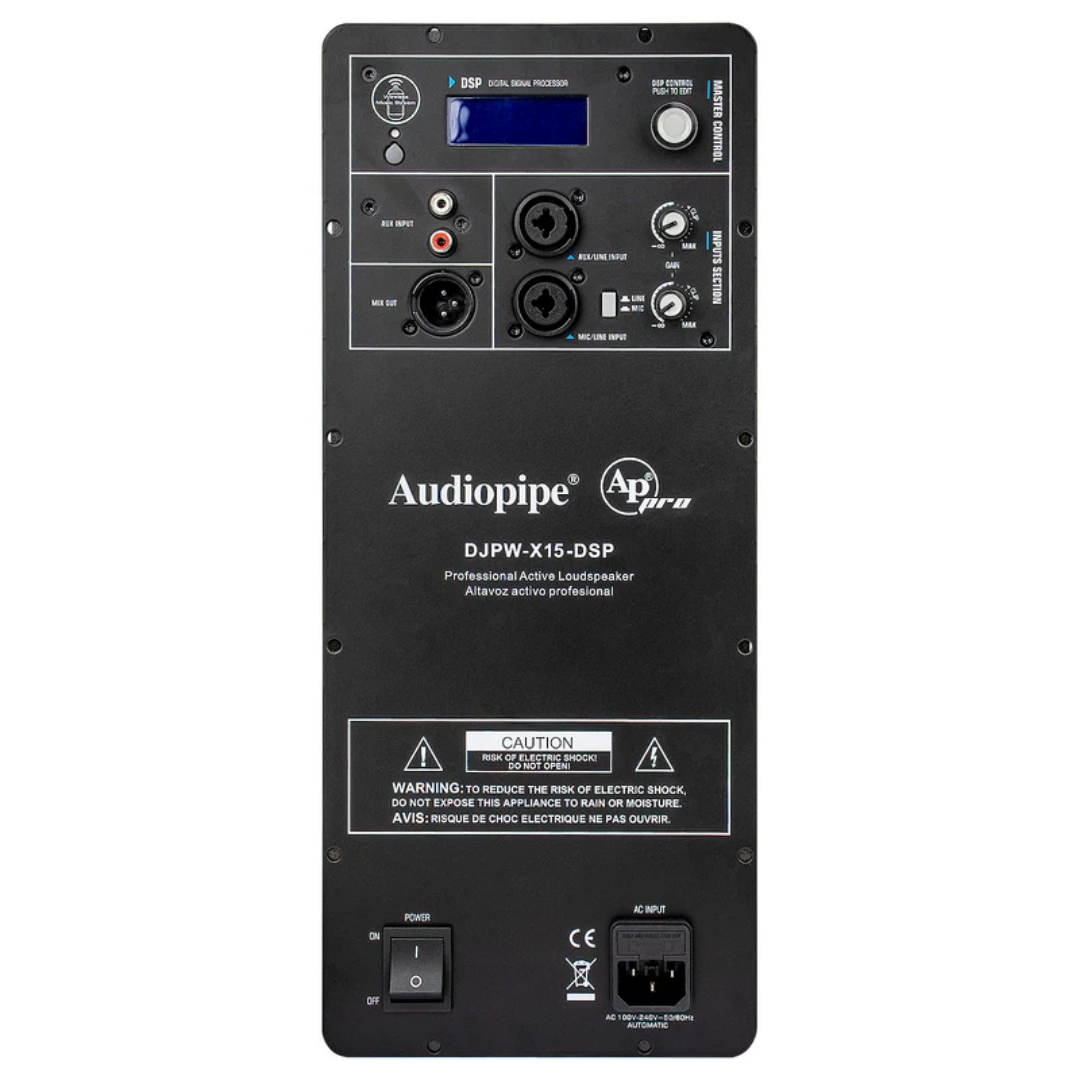 Placa para Corneta Amplificada 15 Pulgadas con Procesador Digital DSP Audiopipe