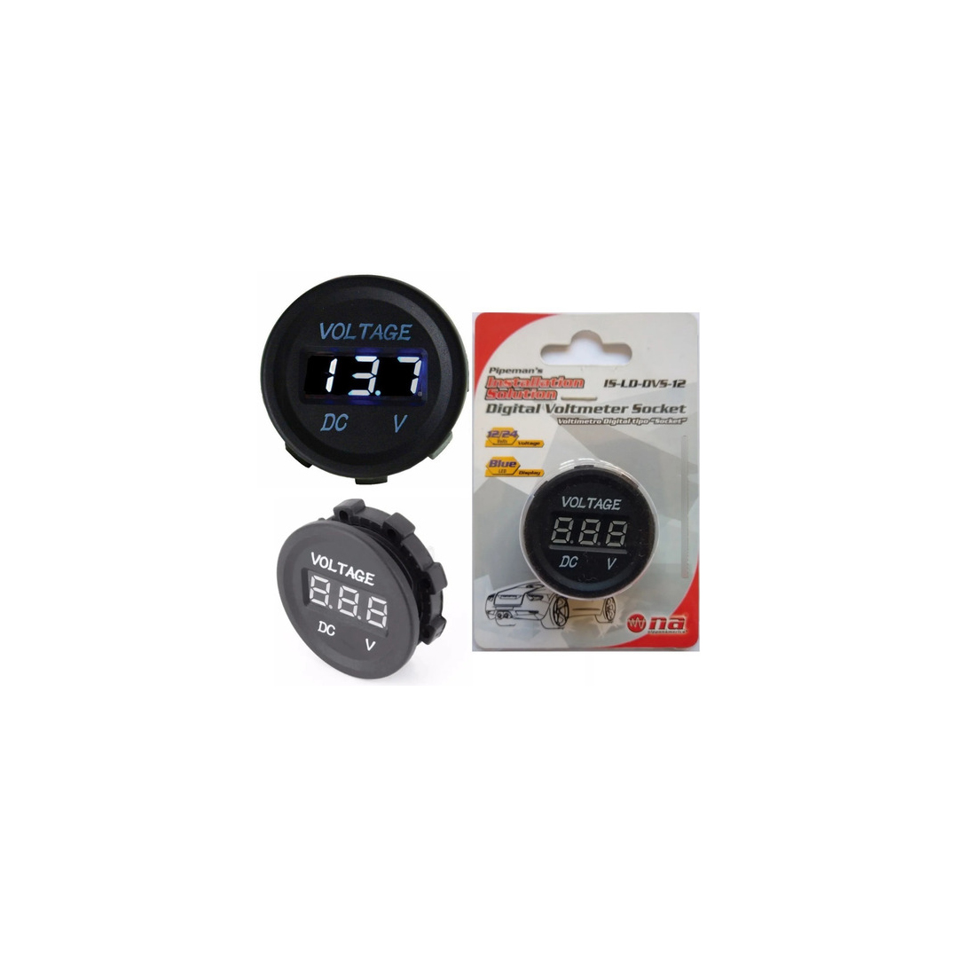  INDICADOR VOLTAJE 12-24VOLT DISPLAY LED AZUL DIGITAL NIPPONAMERICA  