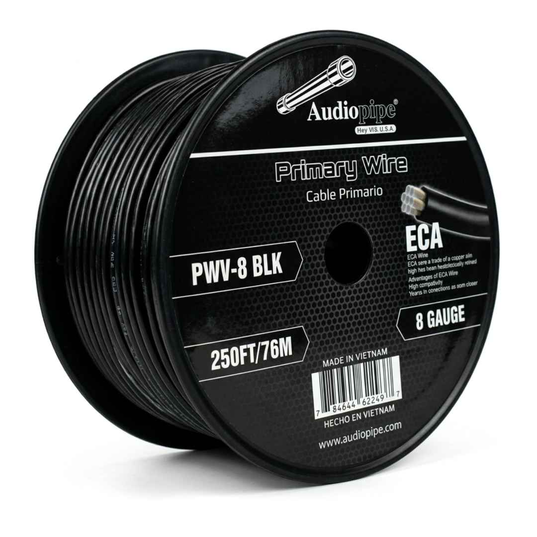 Cable Poder # 8 Negr 76.2 Mts Audiopipe