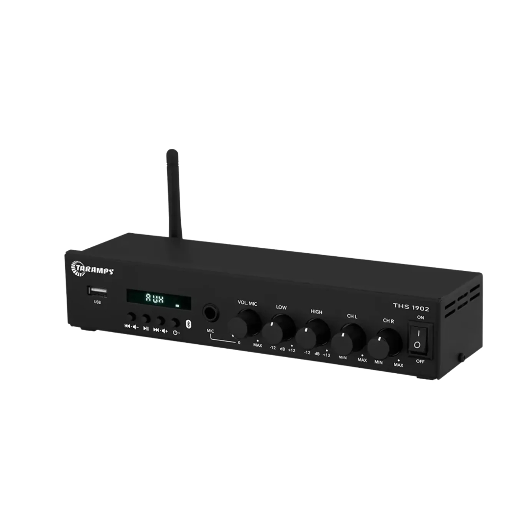 Amplificador Profesional Multicanal Clase D/ Bluetooth/ USB/ Radio Am-fm/ 2 x 30w RMS/ Auxiliar/ Control Remoto