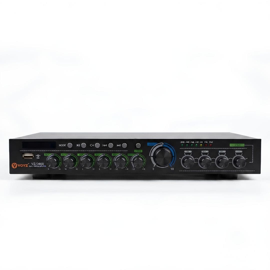 Amplificador de Zona 4 Canales 60w RMS Voyz / Bluetooth / USB Sonido Profesional